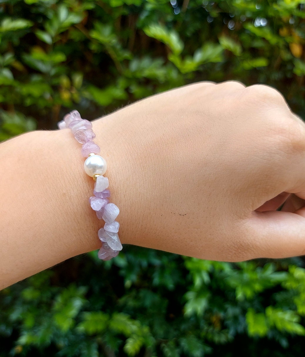 Amethyst Chip Bracelet