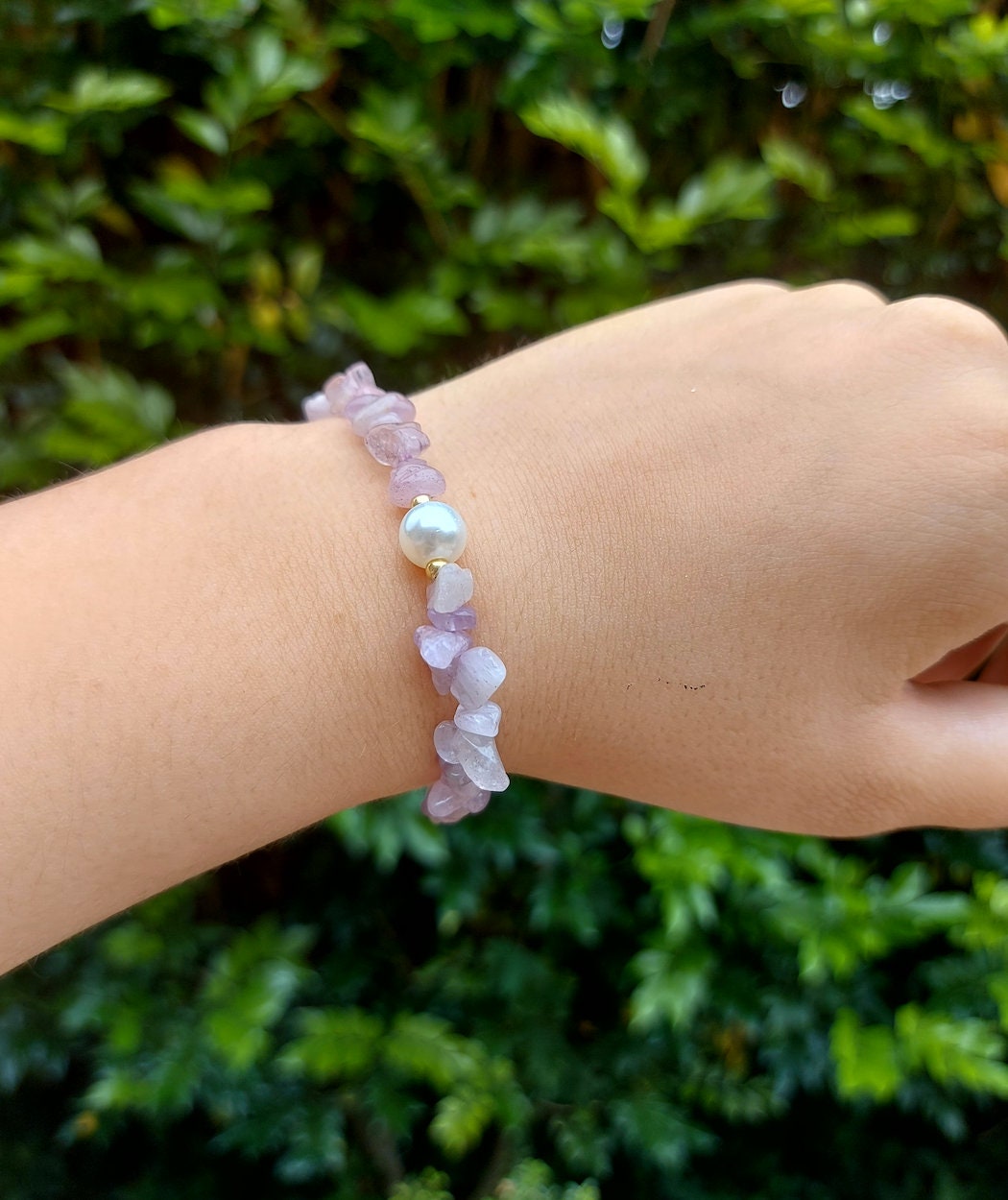 Amethyst Chip Bracelet