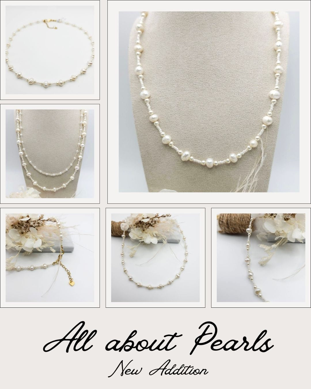 Beaded Pearl Necklace