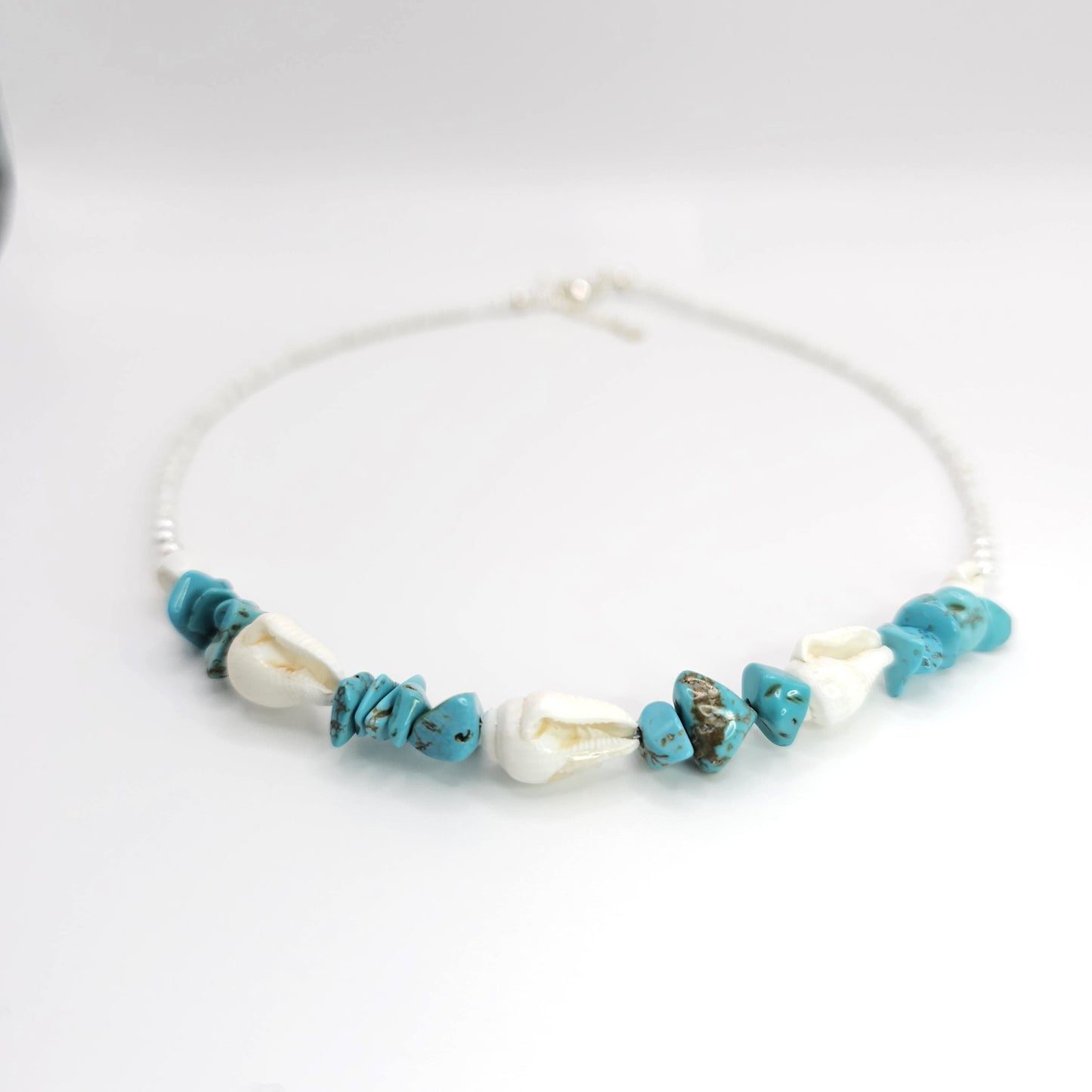 Sea Shells and Howlite Necklace