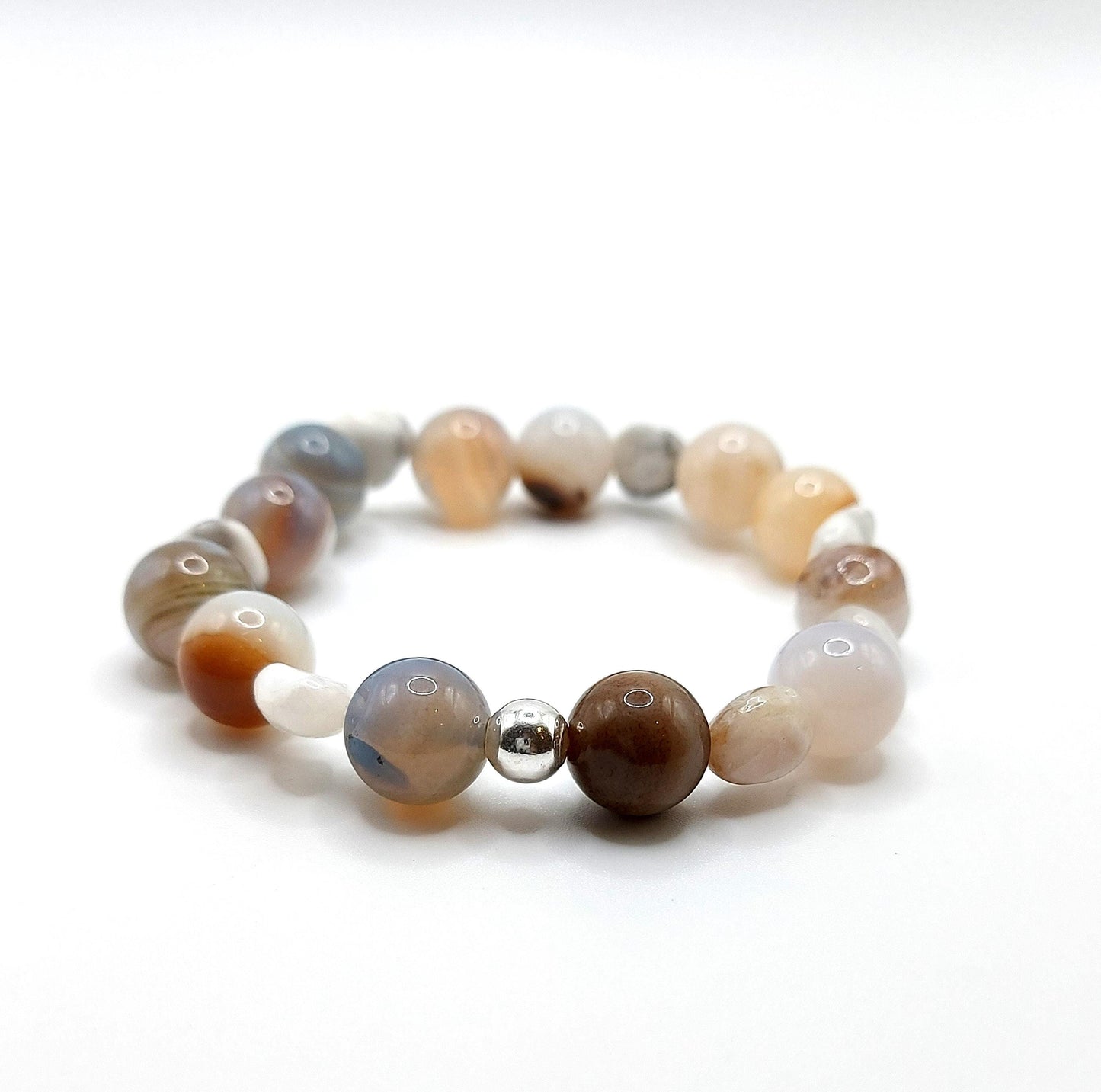 Striped Agate & Howlite Bracelets