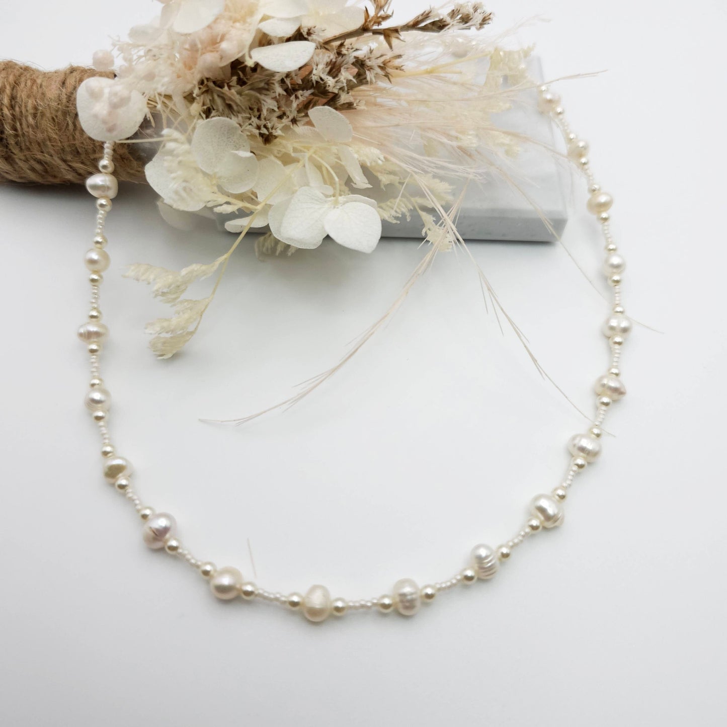 Beaded Pearl Necklace