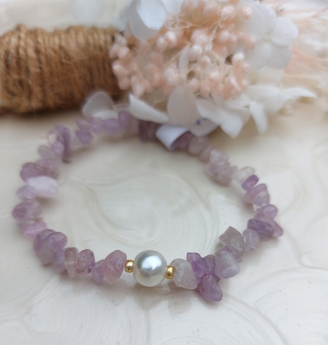 Amethyst Chip Bracelet