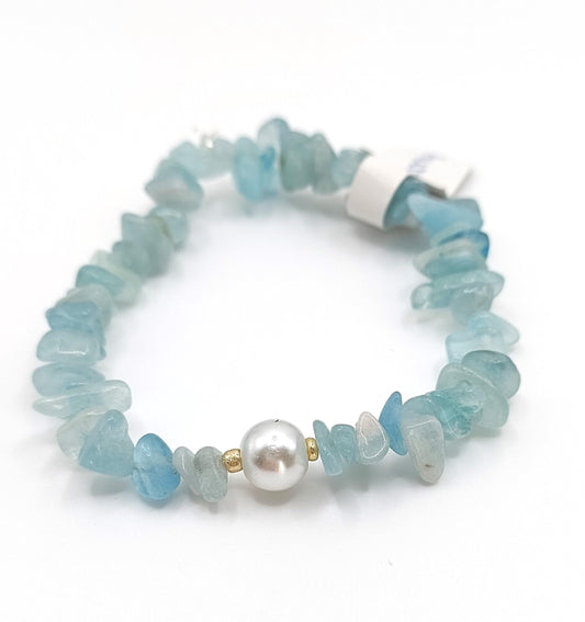 Aquamarine Chip Bracelet