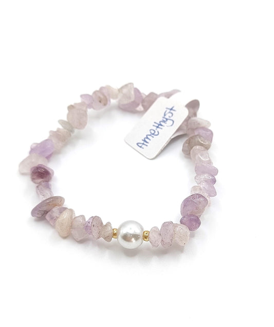 Amethyst Chip Bracelet